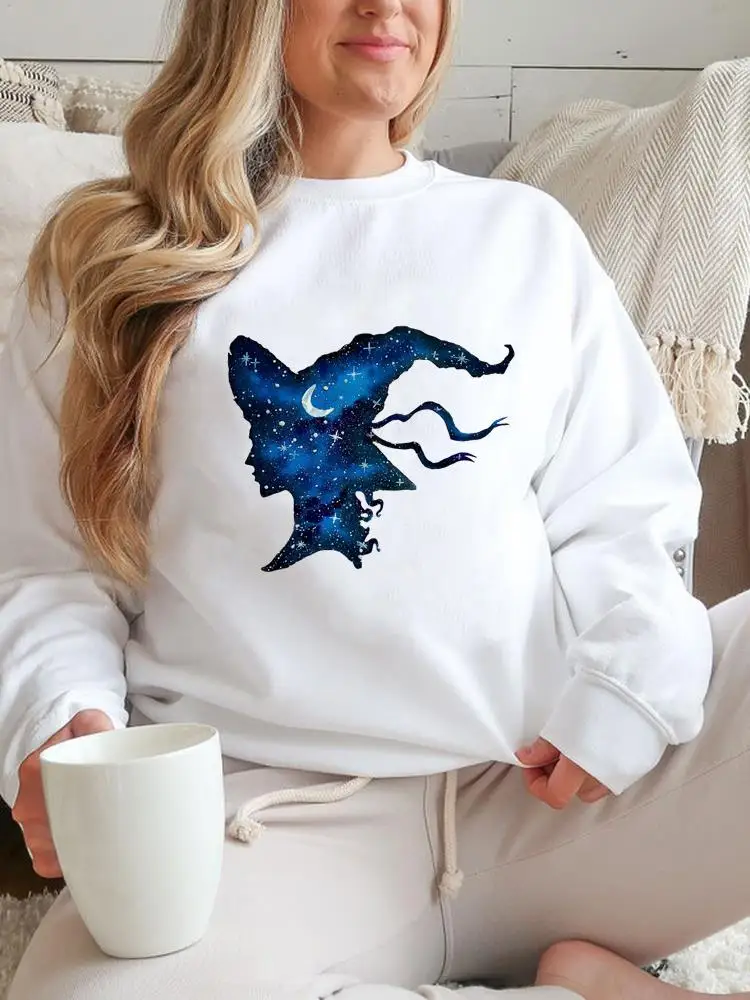 

Clothes Autumn Female Fall Women Fashion Thanksgiving Cartoon Witch Face Halloween Festival Graphic Pullovers Sweatshirts