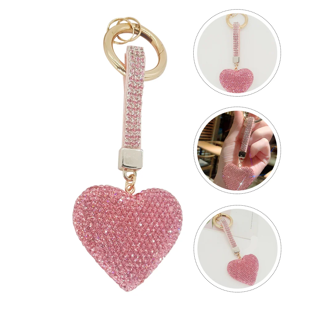 

Handbag Rhinestone Heart Keychain Festival Decorative Pendant Charm Gift Ring Gifts In Bulk Cars