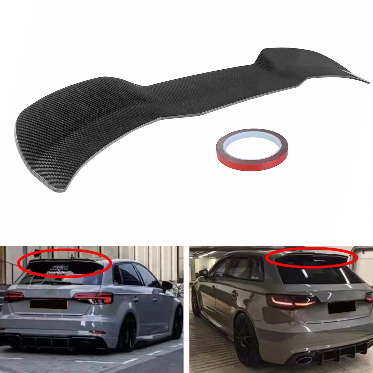 Автомобильный задний спойлер A3 8 в удлинитель для крыльев Audi SE 8V hatchback 2014-2020