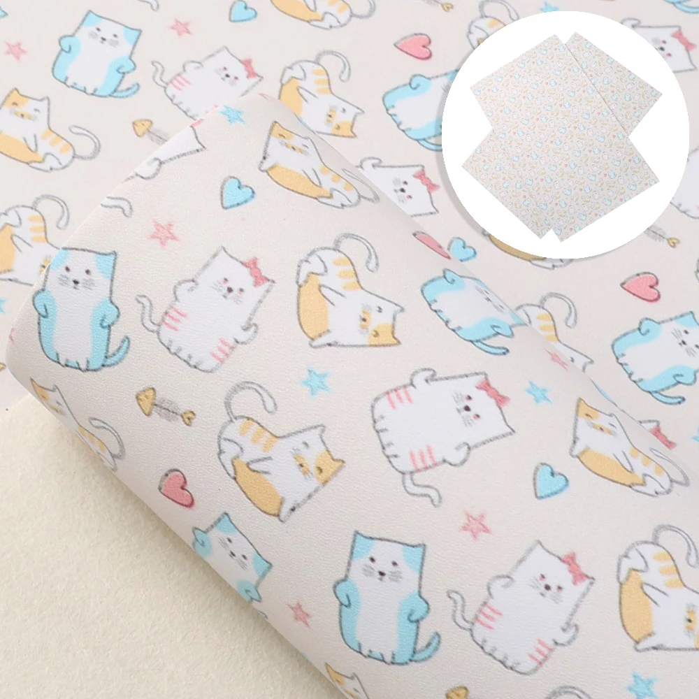 Гладкие листы из искусственной кожи 1Yc22951 с принтом кошек и собак