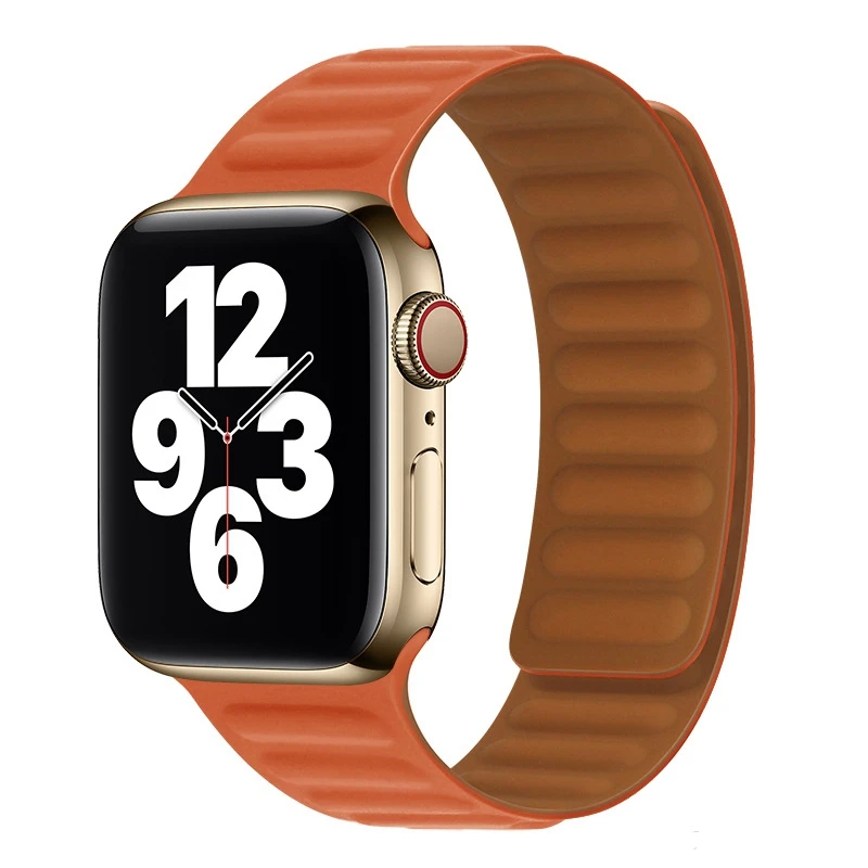 

Apply to Apple Watch Silicone Magnetic Absorption Ring Apple watch iwatch 1-7 generation color matching watch strap