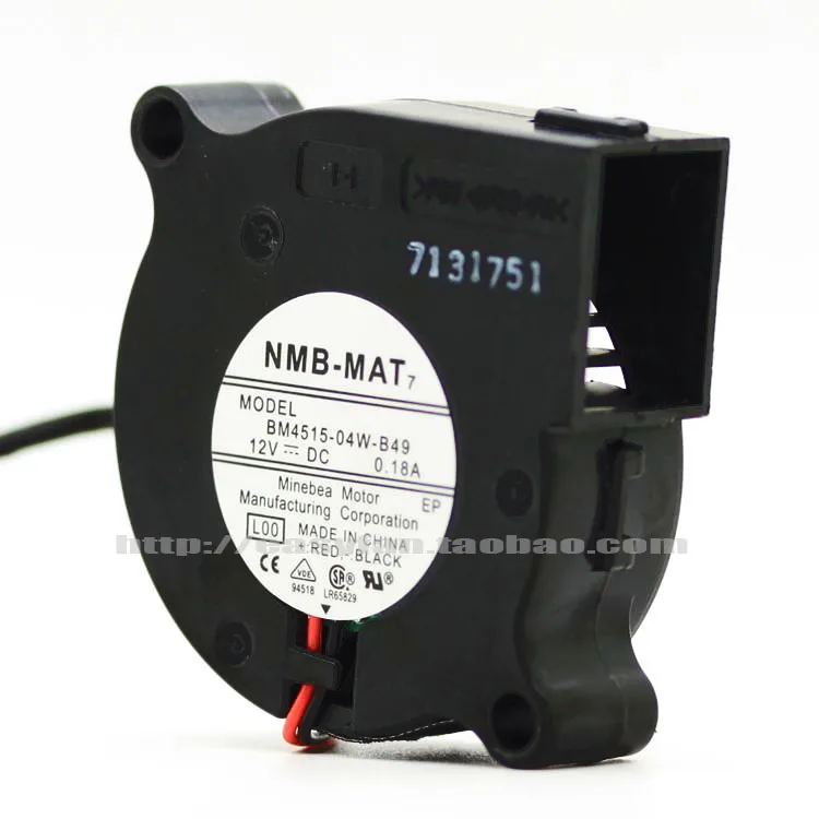 Фото JFG для NMB-MAT Minebea BM4515-04W-B40 4,5 см турбинный вентилятор с двойным шарикоподшипником 12 В 0,18 А охлаждающий вентилятор №2