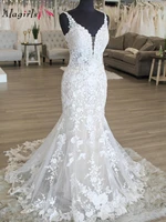 alagirls mermaid wedding dress lace bridal dresses wedding 2022 boho wedding gown straps wedding gown vestidos de noivas