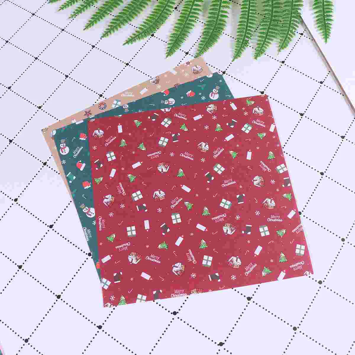 

Paper Christmas Colorful Crafts Colored Cardmaking Craft Xmas Crafting Square Patterned Folding Kits Scrapbooking Origami