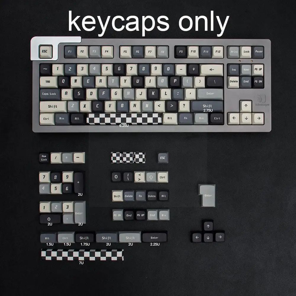 

135 клавиш бесцветные колпачки клавиш Pbt Dye-sub Xda профильная механическая клавиатура колпачок для клавиш с 7u Space Bar 64/87/96/104 E2l8