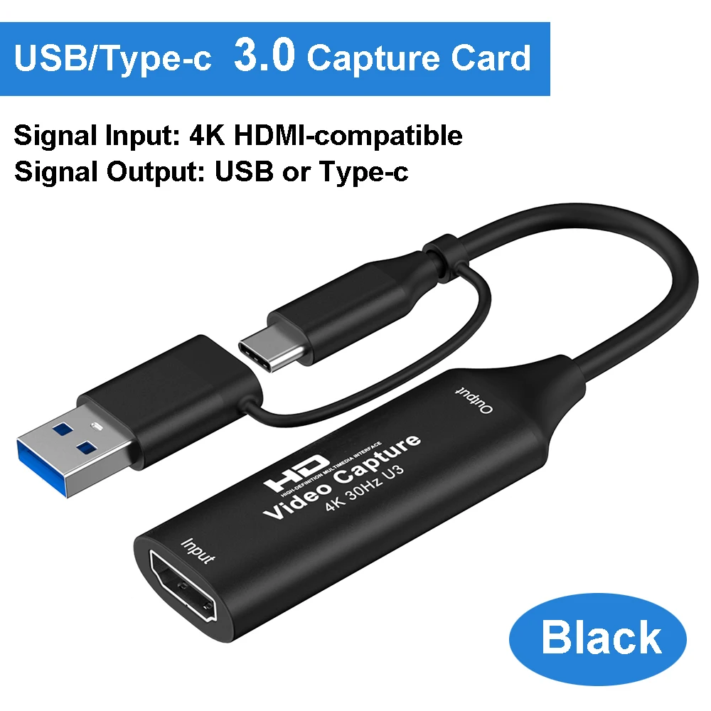 

KOJESHUN Видеозахватная карта 4K USB/Type-C