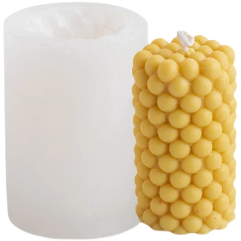Форма цилиндрическая силиконовая для свечей в форме столба креативная гипсовая