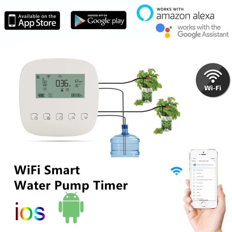 Dual Pump System Garden Smart Wifi Control Watering Device Automatic Water Drip Irrigation Watering System Kit