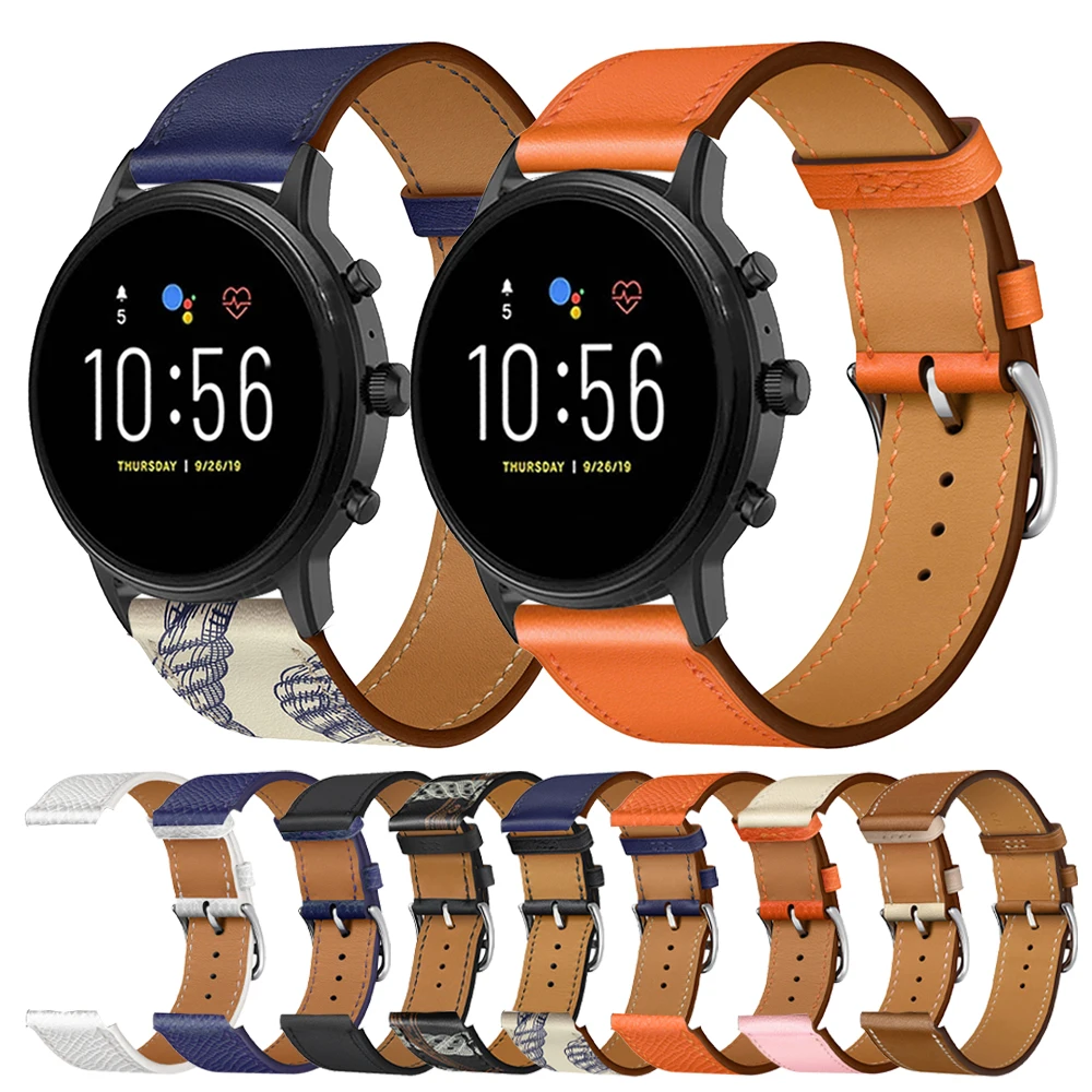 Ремешок кожаный для Fossil gen 6 44 мм Gen6 / 5 5e мм/Gen5 LTE 45 |