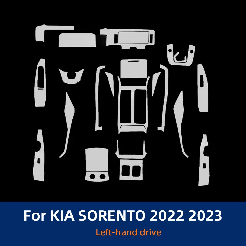 

Для Kia Sorento 2022 2023, защита от царапин, салон автомобиля, навигация, дверь, центральная консоль, приборная панель, защитная пленка из ТПУ, аксессуары