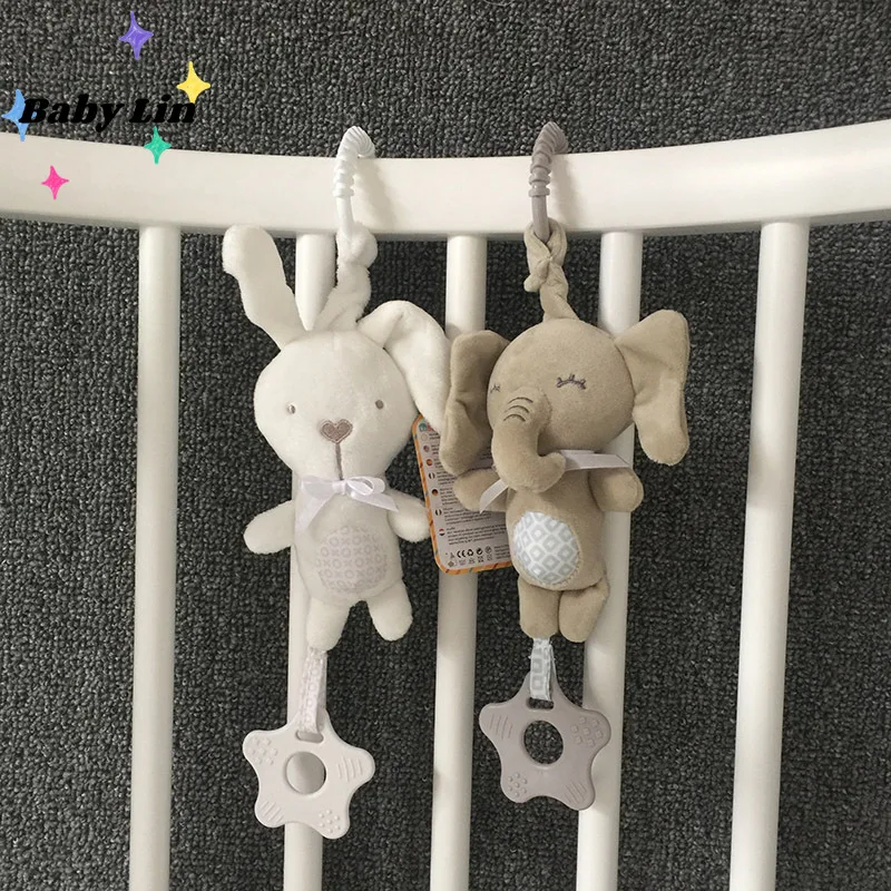 

Baby Wind Chime Pendant Newborn Stroller Toy Bed Hanging Teether Rattles for Kids 0 12 Months Children's Soothing Plush Doll