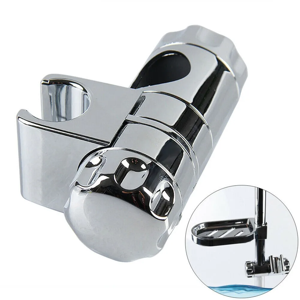 

Chrome Shower Rail Head Slider Holder Adjustable 18-25mm Universal Bracket Bathroom Pipe Shower Heads Holders Brackets Racks