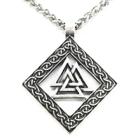 nostalgia norse valknut symbol amulet talisman viking jewelry male pendant necklace