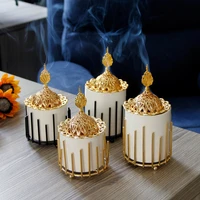 european style metal ceramic incense burner brief and modern incense holder middle east arabian incense burner