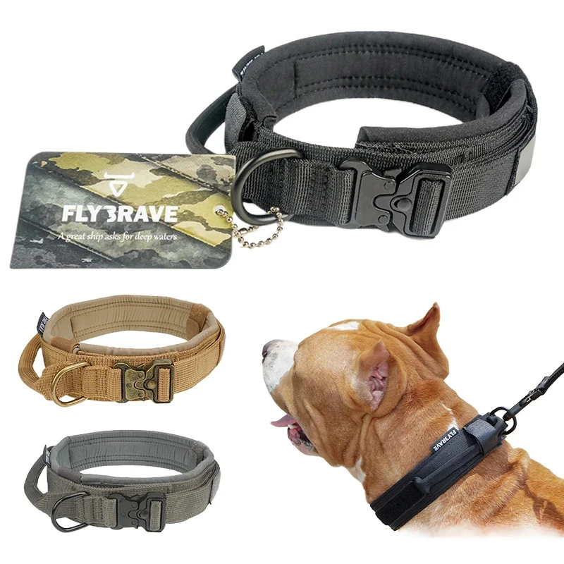 Tactical Dog Collar Leash Set  Adjustable Durable German Shepard For Medium Large Military Training Big Dogs Collars Accessories