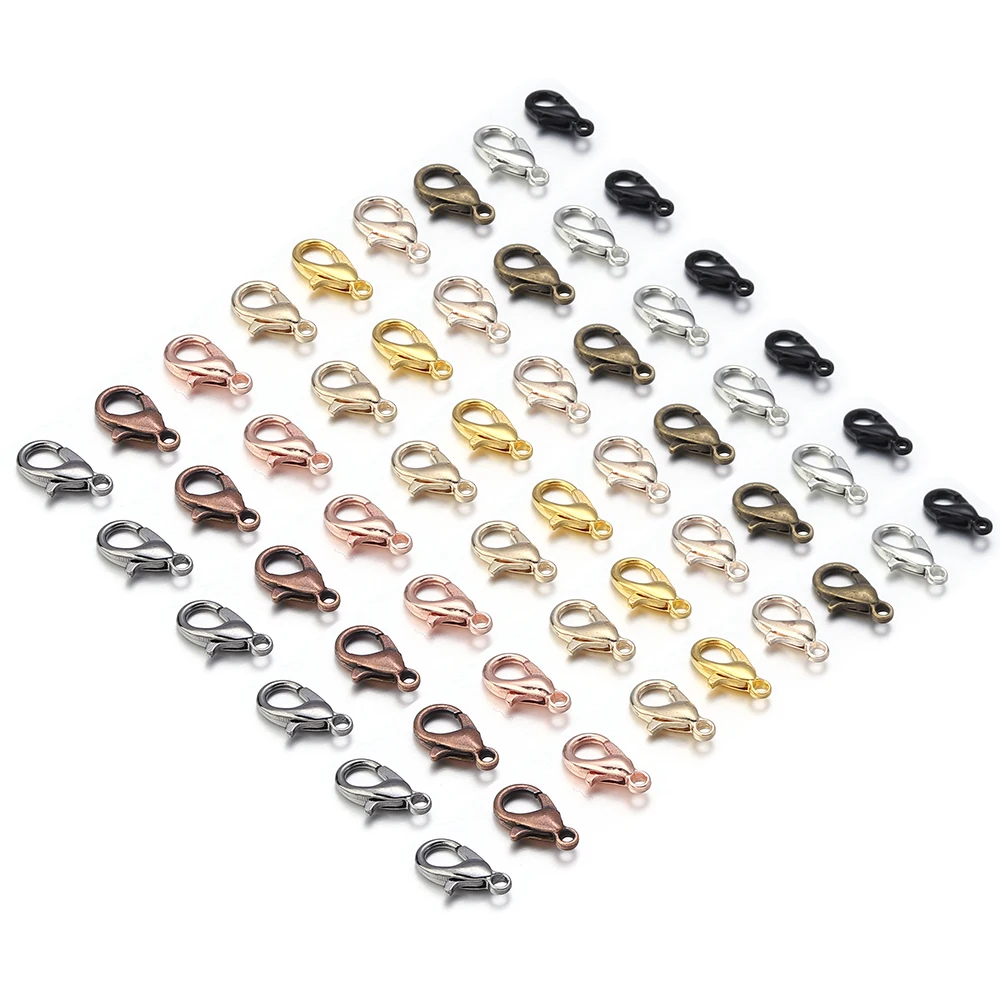 Застежка-карабин для браслетов ожерелий цепочек 30-50 шт