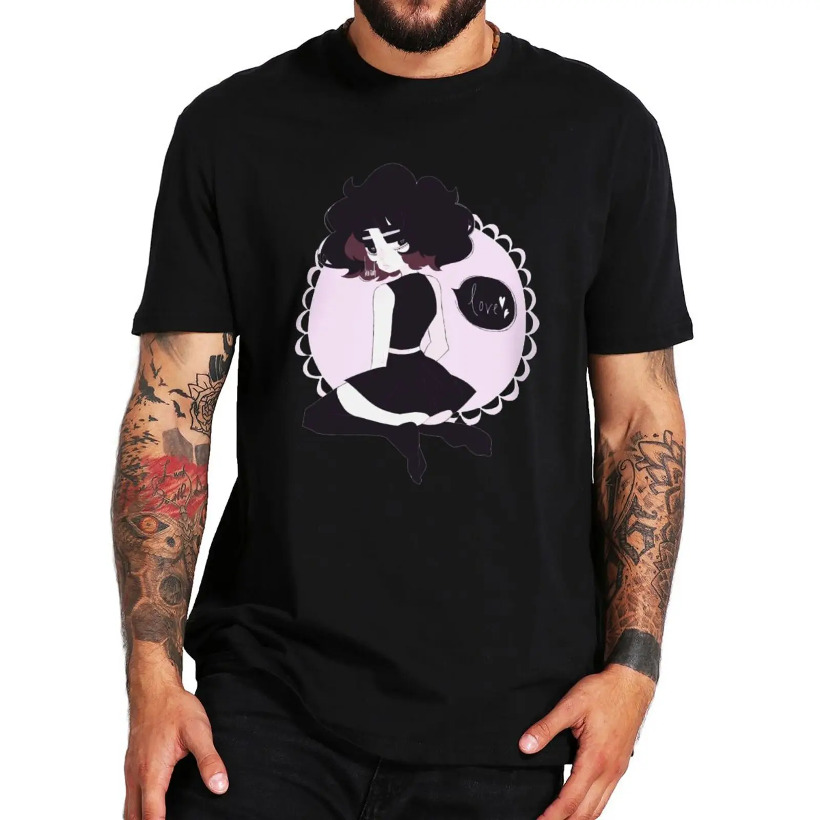 

Ash And Bailey Anime Aesthetic T Shirt Artist Dollieguts Pastel Gothic Art Tshirts 100% Cotton Streetwear Tee Tops For Unisex