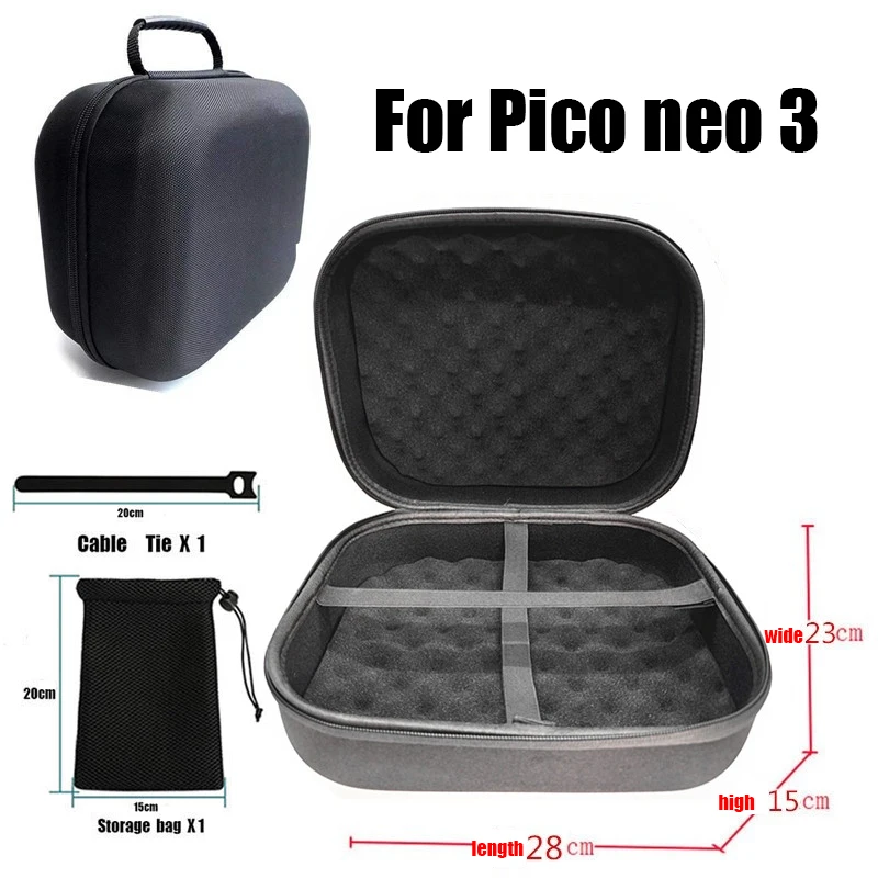 

Storage Bag For Pico Neo 3 VR Headset Hard EVA Travel Portable Convenient Carrying Case Controllers Accessories
