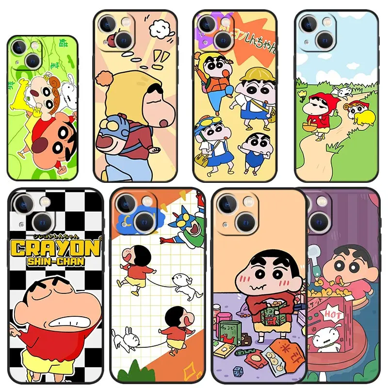 

Phone Case For iPhone 13 12 11 Pro Max Mini XS Max XR X SE(2020) 7 8 6 6S Plus 13Pro 12Pro 11Pro 5 5S Coque Shinchan Anime