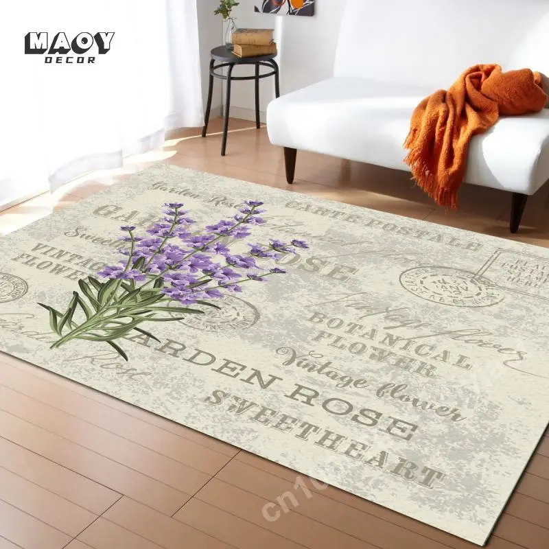 Фиолетовый Лавандовый ковер для гостиной дивана журнального столика коврики