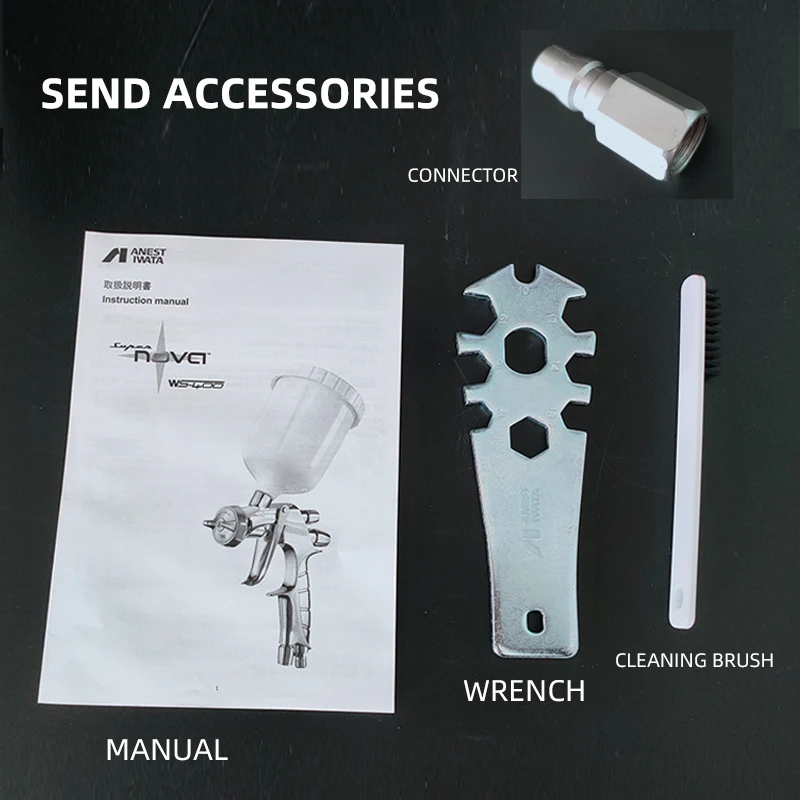 Оригинальный пистолет-распылитель ANEST IWATA WS400 верхний бак 1 3/1 4 сопло низкого