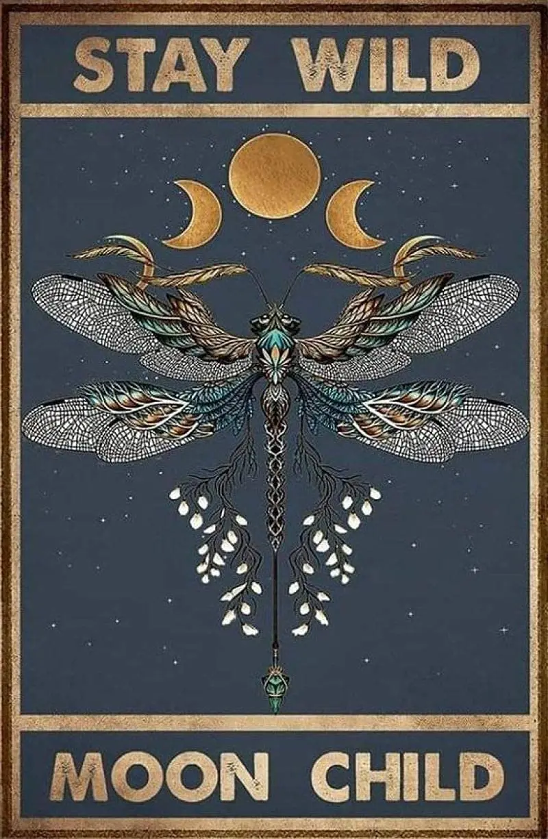 GadgetsTalk Stay Wild Moon детская металлическая жестяная вывеска в стиле ретро винтажная