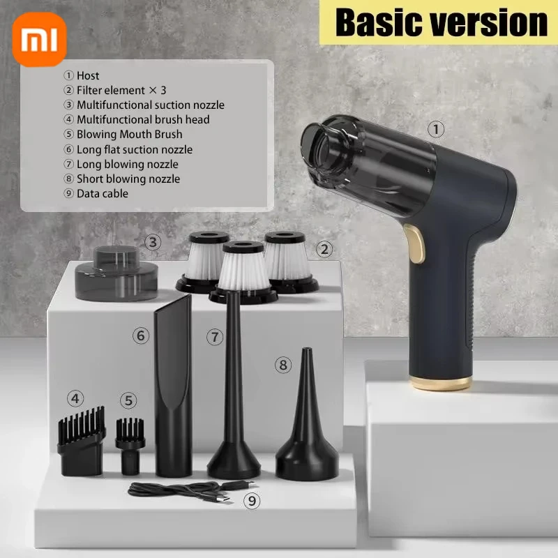 

Беспроводной автомобильный пылесос Xiaomi MIJIA, 1290000 па, всасывание и выдувание, 2 в 1, портативный ручной мини-пылесос двойного использования для дома и автомобиля