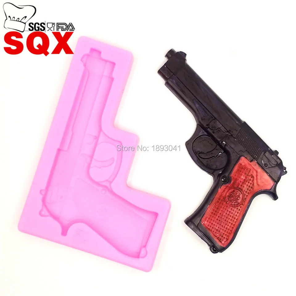 

Pistol chocolate mold silicone mold cooking tools cream ice cream mold chocolate mold bakeware tool MR47