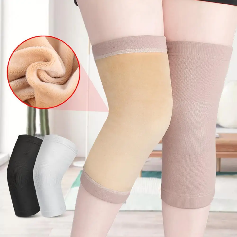 

Knee Brace Winter Knee Pad Knitting Comfortable Useful Fleece Design Knee Protector