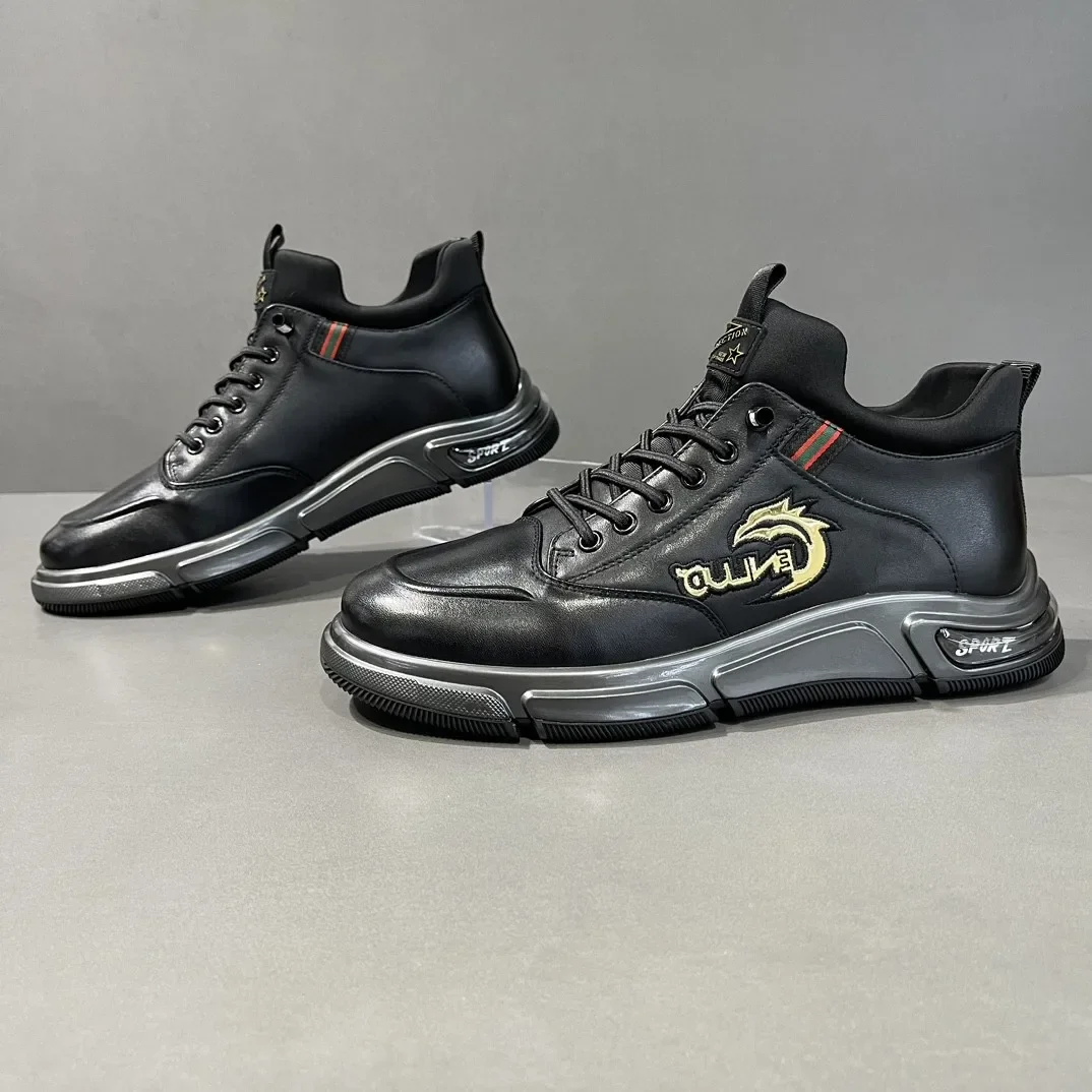 Новое поступление мужская повседневная обувь из коровьей кожи с верхним слоем