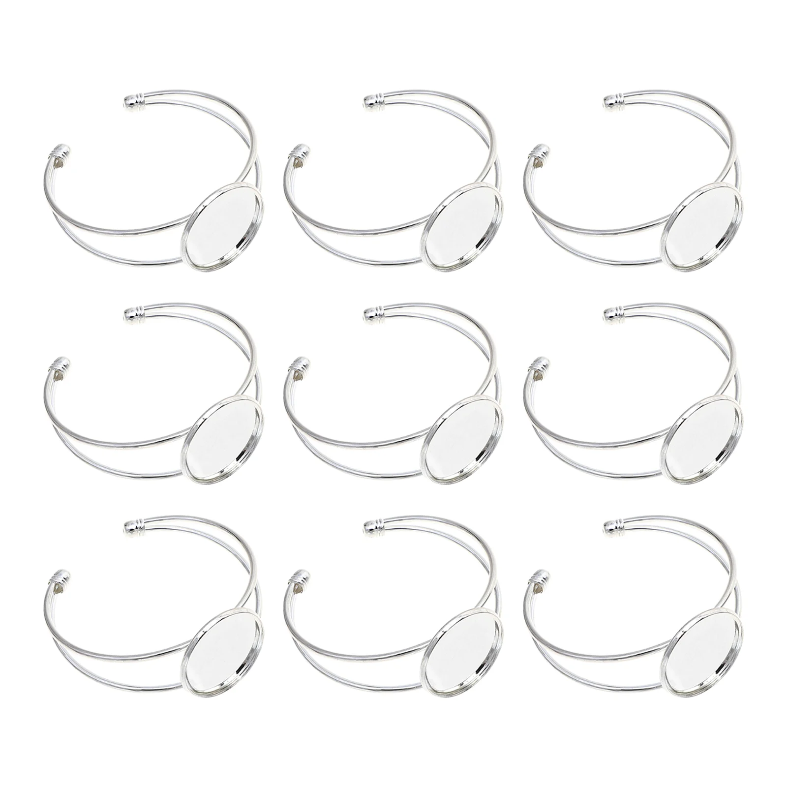 

10pcs Copper Bracelet Setting Bezels Jewelry Making Accessories for DIY 25mm