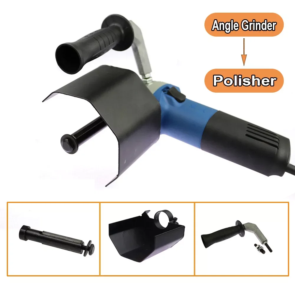 

Hand held Linear Polisher Parts, Angle Grinder Adapter, Protective Cover, Extension Handle