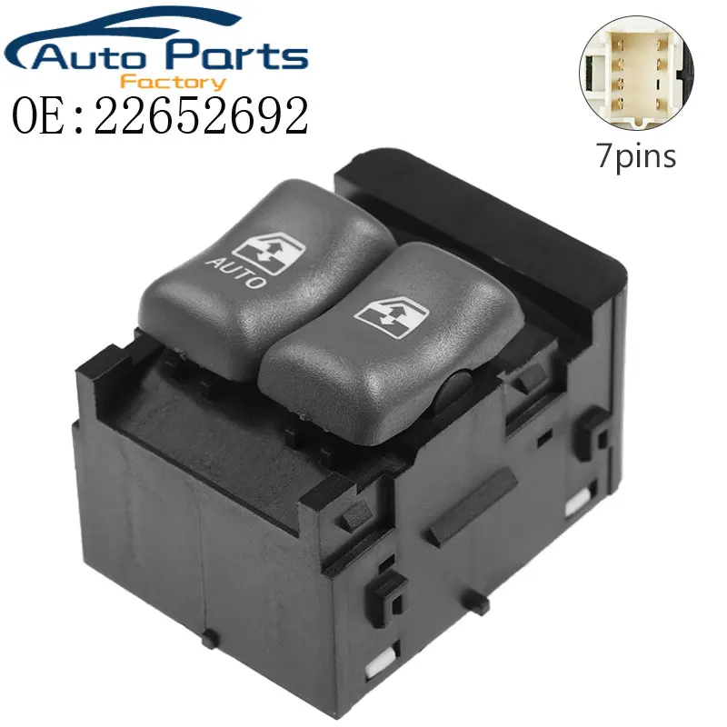 

New Front Left Right Master Power Window Switch For 1995-1999 Cavalier Coupe & Convertible 22652692