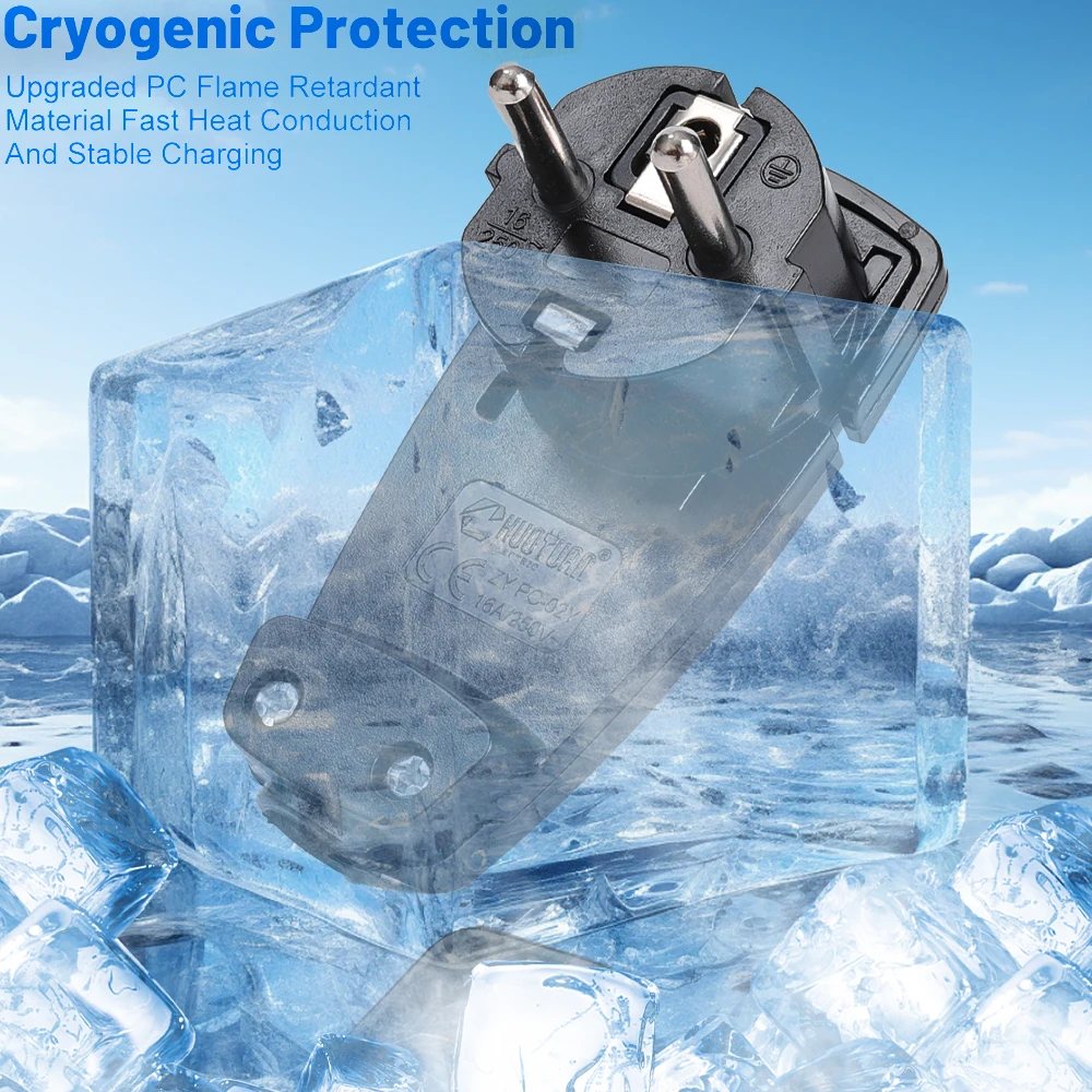 Адаптер вилки европейского стандарта 250 В/16 А