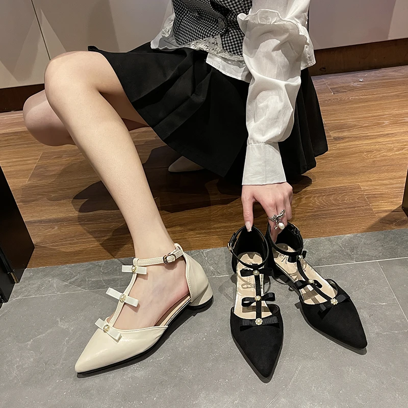 

Women's Summer 2022 New Footwear Sandals Women Summer New Fashion Women's Sandals Pointed Women's Low-heeled Sandals