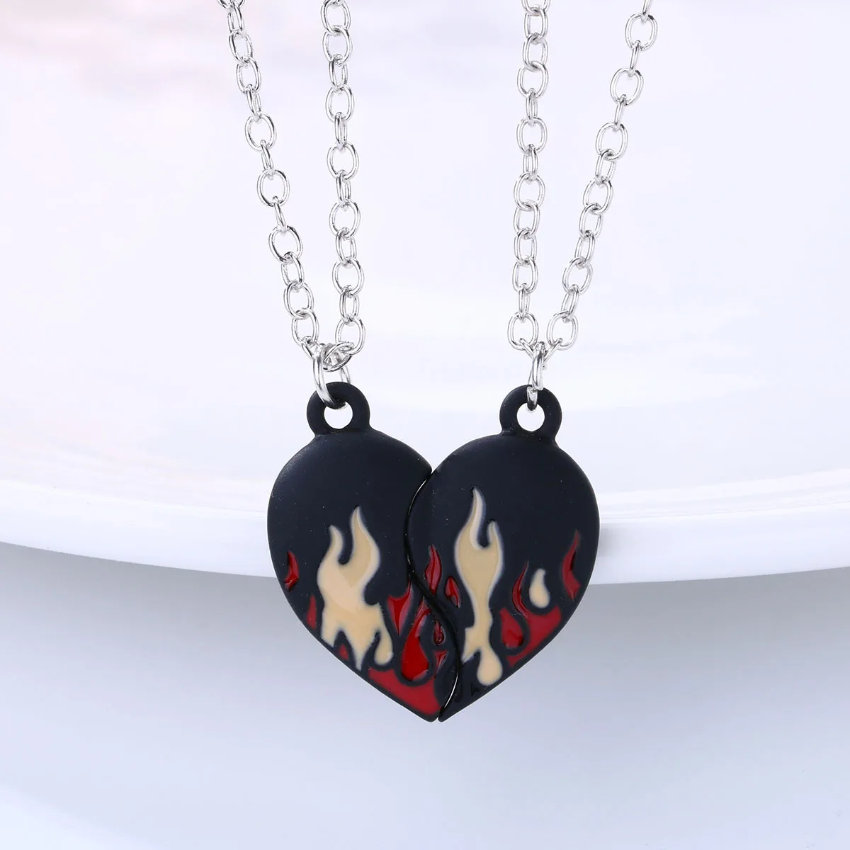 Модная искусственная головоломка, эмалированная подвеска Bff, 2 шт., магнитная деталь для лучших пар