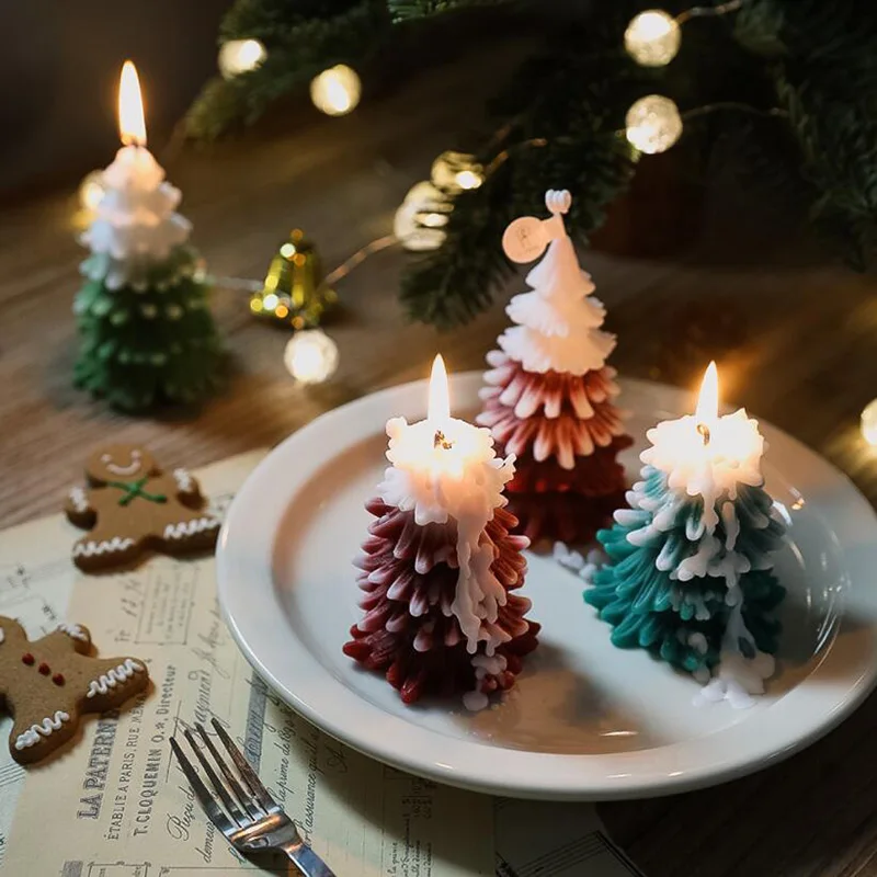

INS Creative Christmas Tree Scented Candle Home Decor Aromatherapy Spiral Tree Candles Home Decor Christmas Tree Candles