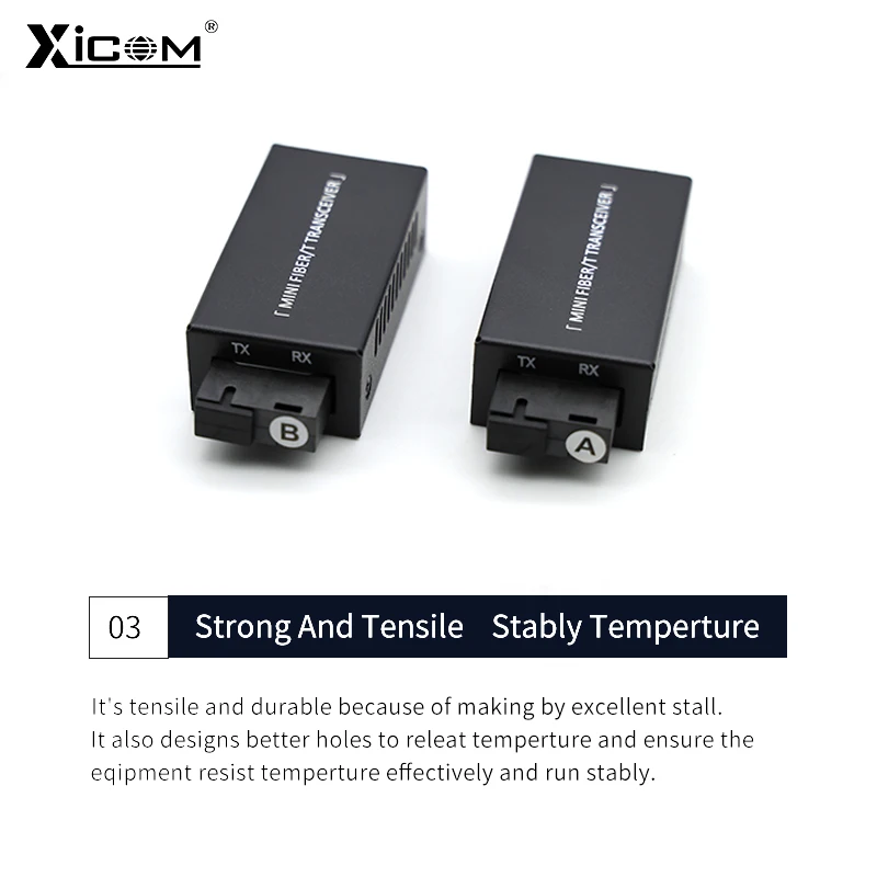 1 Pair Gigabit 100/1000M A/B SC Ethernet Fiber Switch Media Converter Rj45 Optic Transceiver 20KM fibra Switch with Power Supply