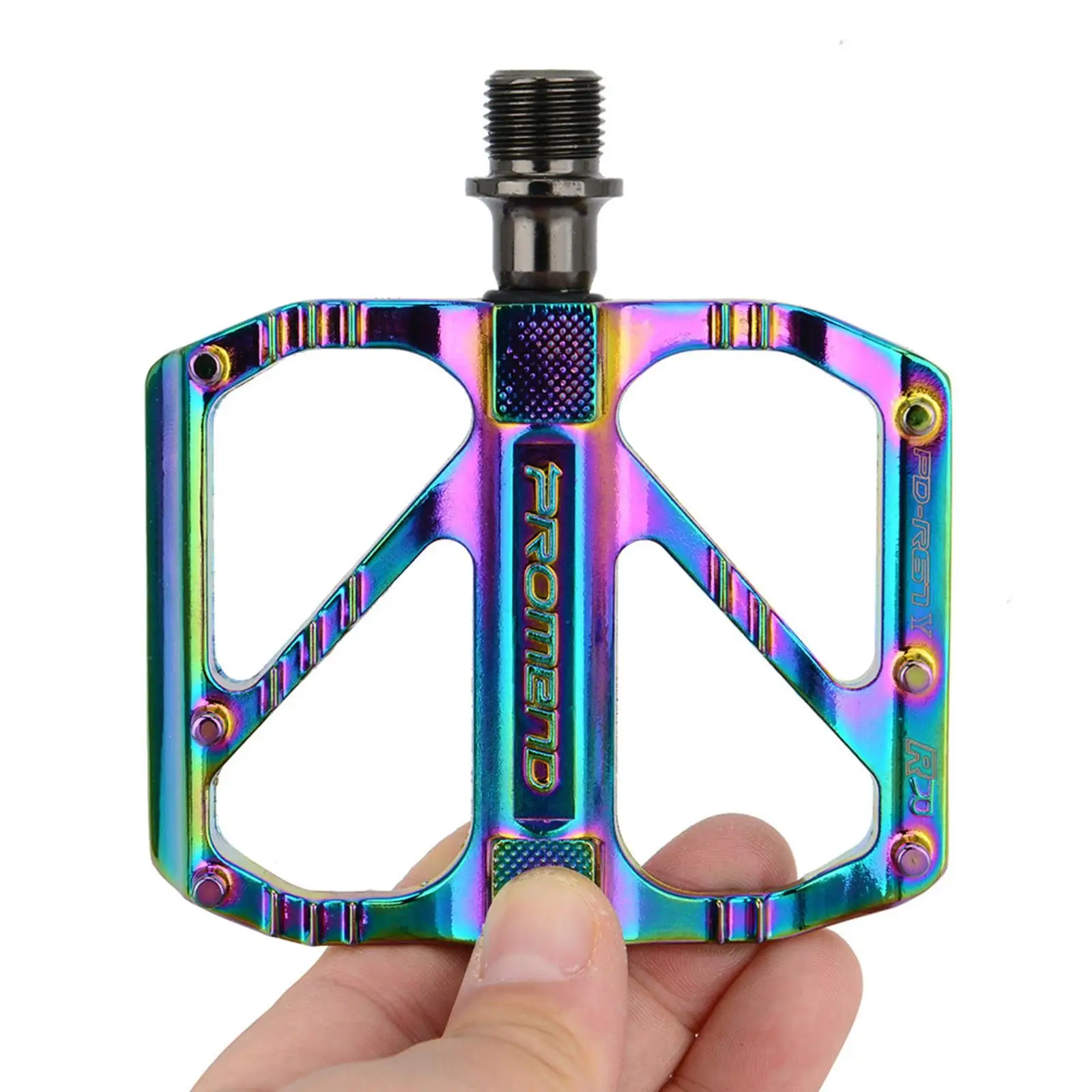 

Mountain Bike Pedals Colorful Pedals Flat Pedals Aluminum 9/16" 3 Bearing Lightweight for BMX Bike Spare Parts