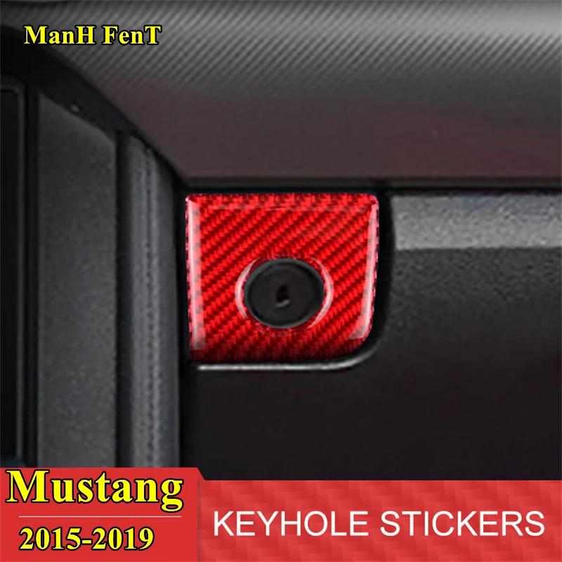 

2015-2019 Mustang Keyhole Real Carbon Fiber декоративный стикер для интерьера