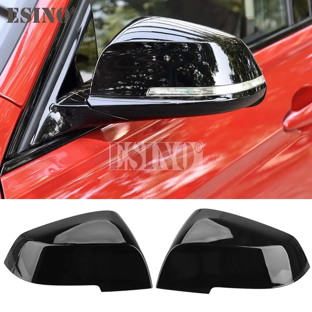 

2 x ABS Bright Black Rearview Side Mirror Replacement Covers Cases For BMW F20 F21 F22 F23 F30 F31 F35 F34 F32 F33 F36 F87 E84
