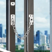 stainless steel window chain lock sliding limiter lock stop door restrictor child safety anti theft locks home hardware