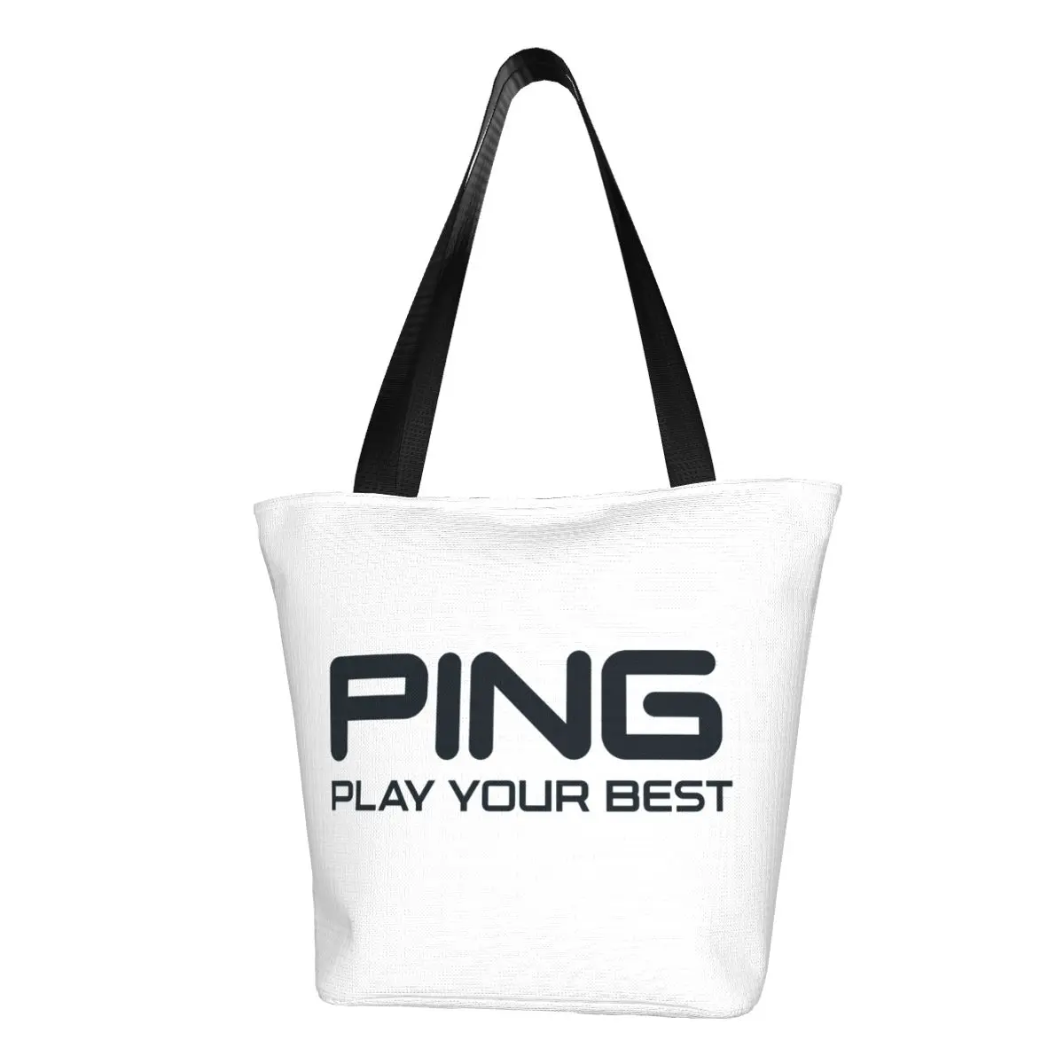 

Kawaii Printing Golf Logo Shopping Tote Bag Recycling Canvas Shoulder Shopper Handbag