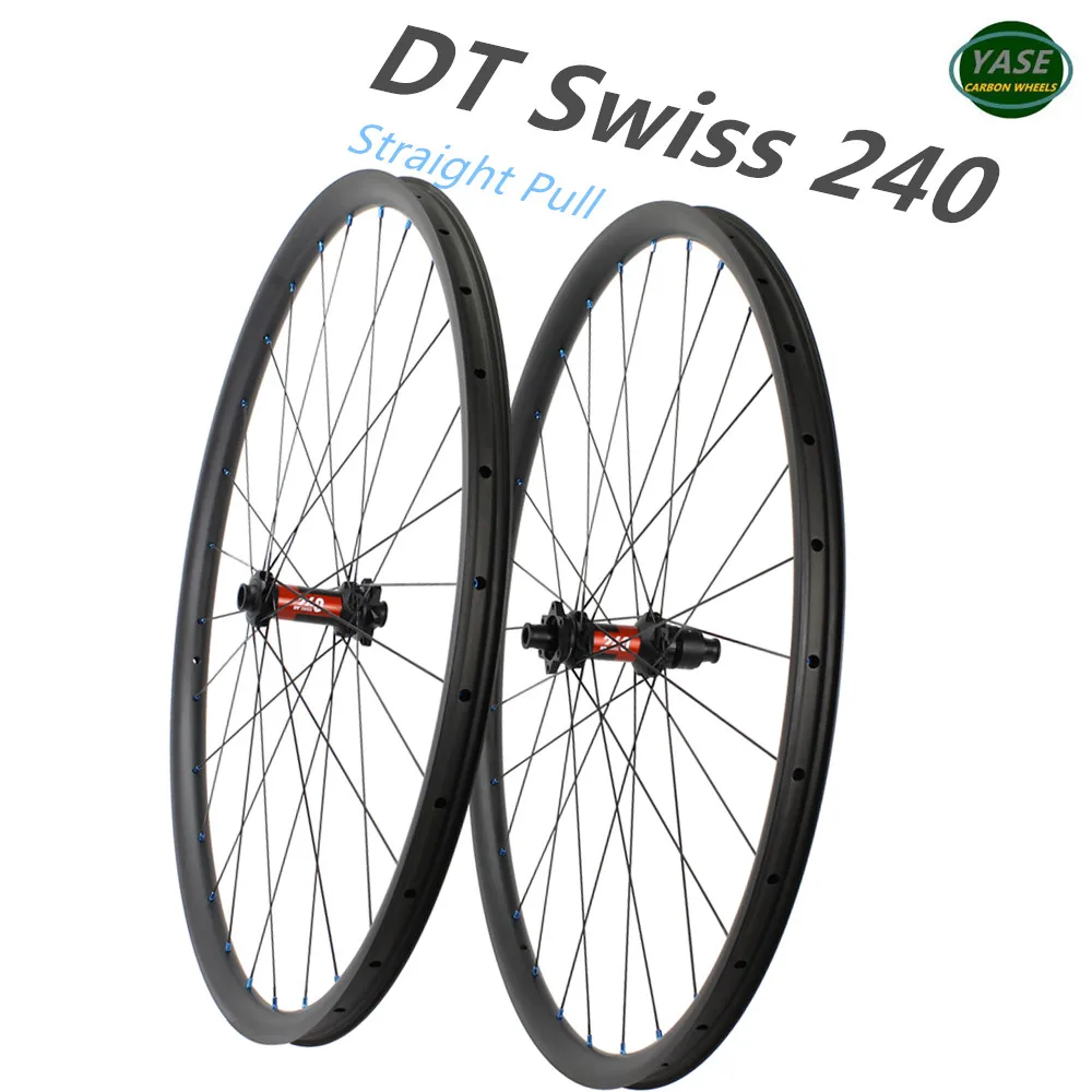 

Rodas MTB 29 Disc Carbon Wheels Asymmetric XC/AM 30x24mm Tubeless Mountain Bike Wheelset DT Swiss 240 QR / Thru Axle / Boost