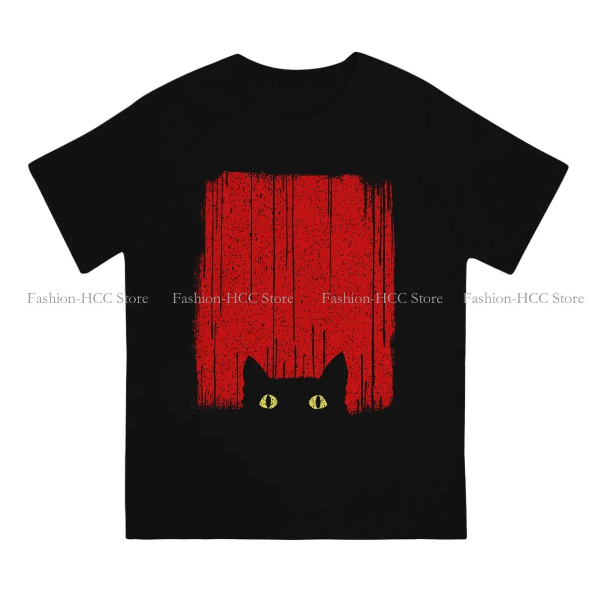 Повседневная футболка Black Cat _ 1 креативная уличная одежда с черным котом удобная