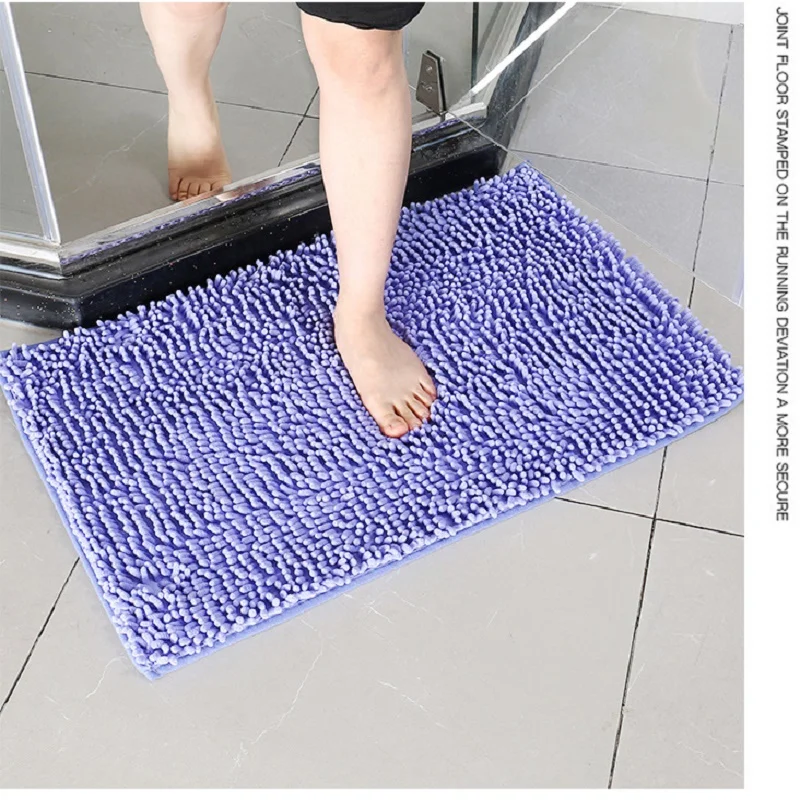 

Chenille Bathroom Floor Mat Home Doormat for Entrance Door Anti-slip Mat for Bathroom and Toilet Waterproof Bedroom Floor Rug