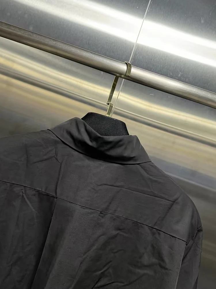 Свободные минималистичные однотонные рубашки VGH для женщин Лоскутная