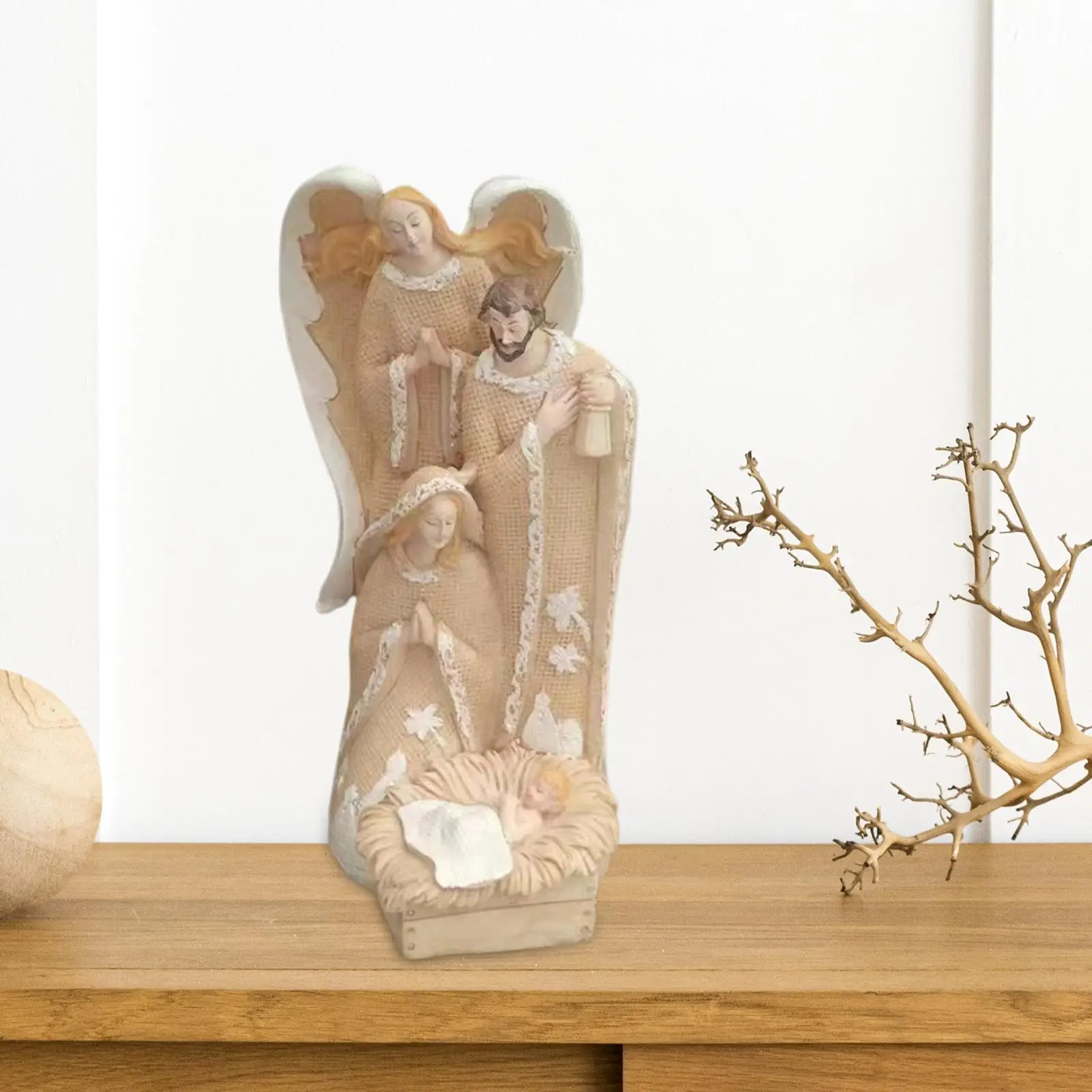 

Jesus Birth Figurine Collection Sculptu for Bookshelf Wedding Decorations