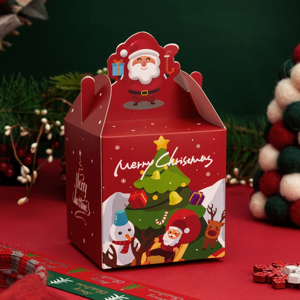 24 шт. рождественские подарочные коробки канун Рождества квадратный держатель