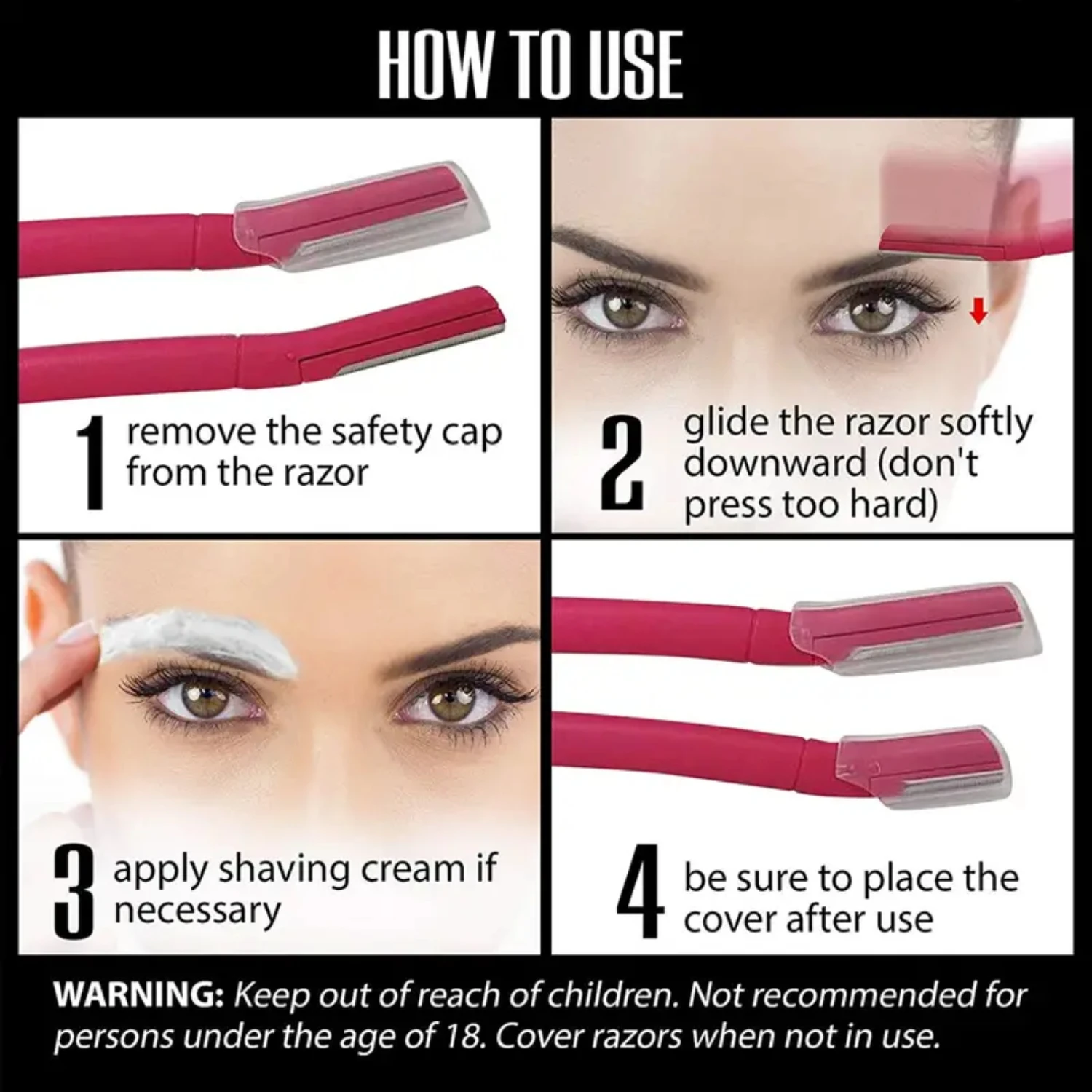 Женский набор изысканных бритв для бровей и лица 6 шт. нежная удобная бритва